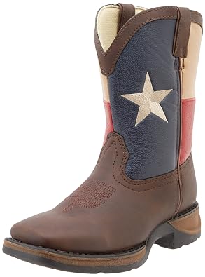 Durango Kids BT246 Lil' 8 Inch Texas Flag,Brown/Texas Flag,11.5 M US Little Kid