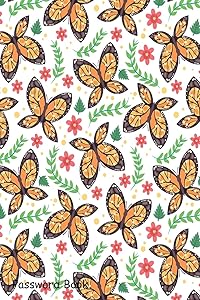 Password Book: Include Alphabetical Index With Butterflies Design