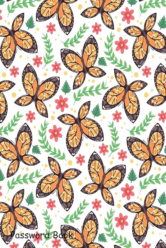 Password Book: Include Alphabetical Index With Butterflies Design by Shamrock Logbook