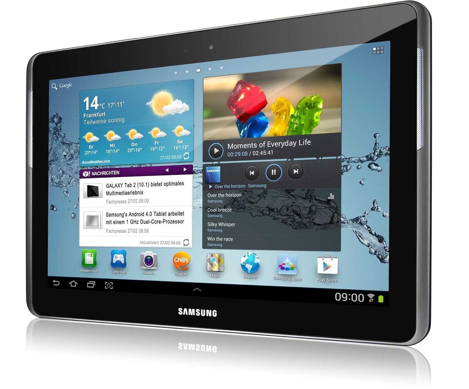 Samsung Galaxy Tab 2 P5110 WIFI Tablet (25,7 cm (10.1 Zoll) Display, 1GHz Prozessor, 1GB RAM, 16 GB Speicher, 3,2 Megapixel Kamera, Android) titanium-silber