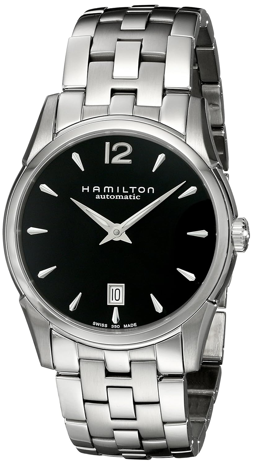 hamilton mens h38515135 jazzmaster black dial watch
