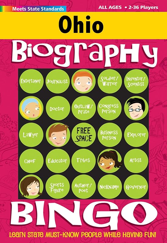 Ohio Biography Bingo (Ohio Experience) by Gallopade International