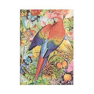 Paperblanks | Tropical Garden | Nature Montages | Hardcover | Midi | Unlined | Elastic Band Closure | 144 Pg | 120 GSM