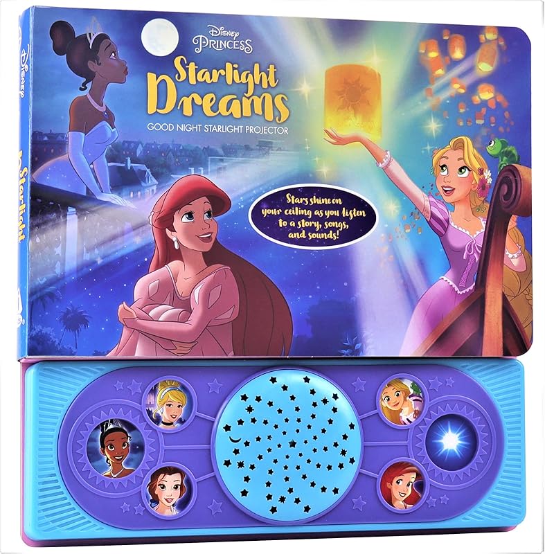 Disney Princess Cinderella, Belle, Rapunzel, an More! - Starlight Dreams Good Night Starlight Projector - PI Kids (Play-A-Song) by Editors of Phoenix International Publications