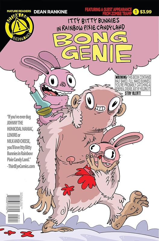 Itty Bitty Bunnies in Rainbow Pixie Candy Land: Bong Genie by Dean Rankine