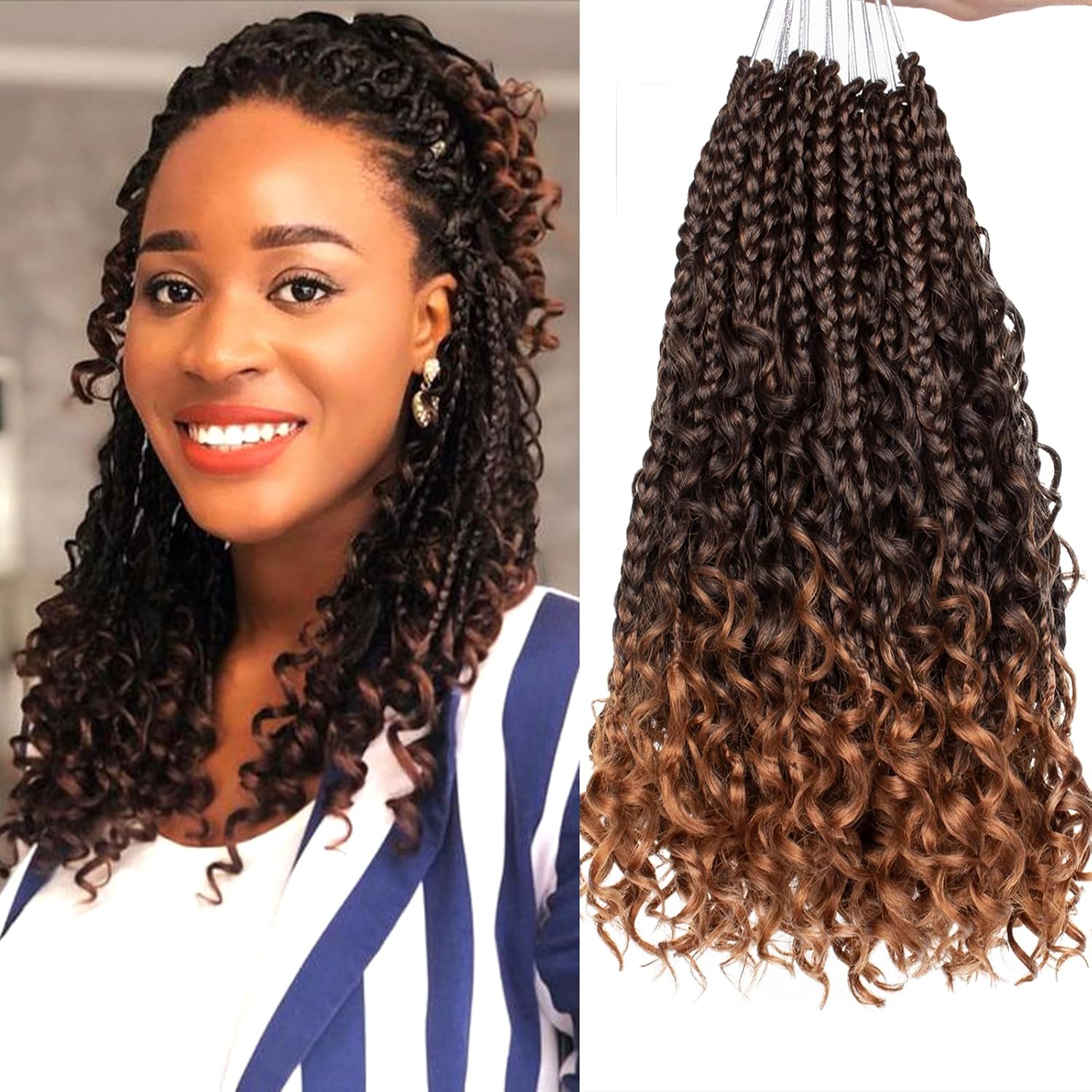 30 Inch Crochet Box Braids 8 Packs Black Goddess Box Braids Crochet Hair Bohomian Box Braids Crochet Hair Synthetic Braiding Hair Extensions_voghion.com