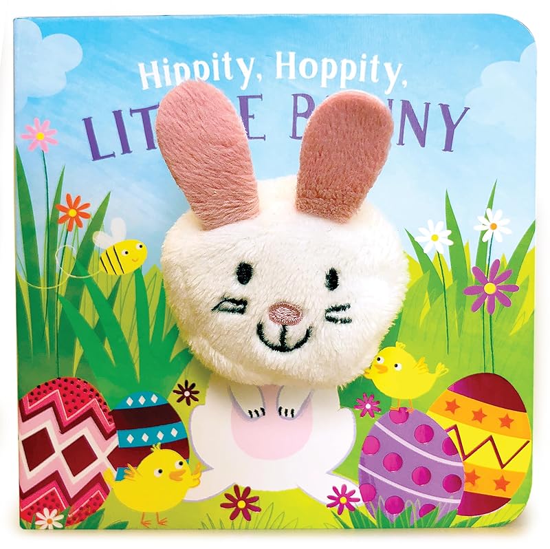 Hippity, Hoppity, Little Bunny - Finger Puppet Board Book for Easter Basket Gifts or Stuffer Ages 0-3 by Cottage Door Press