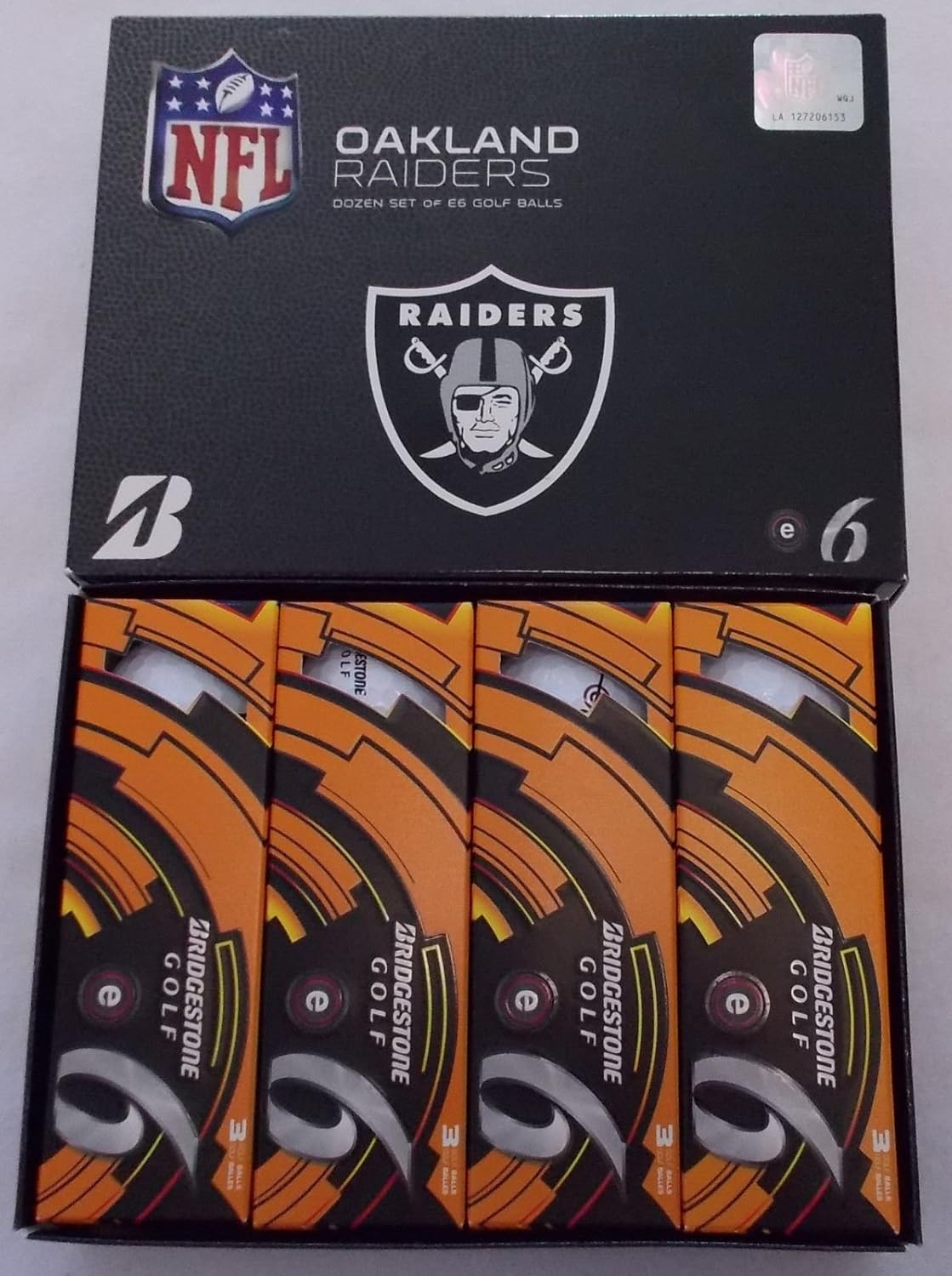 

New Bridgestone E6 2013 NFL Golf Balls - 1 Dozen - Oakland Raiders