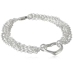 Sterling Silver Multi-Chain Heart Pendant Bracelet 7.5._SS250_.jpg