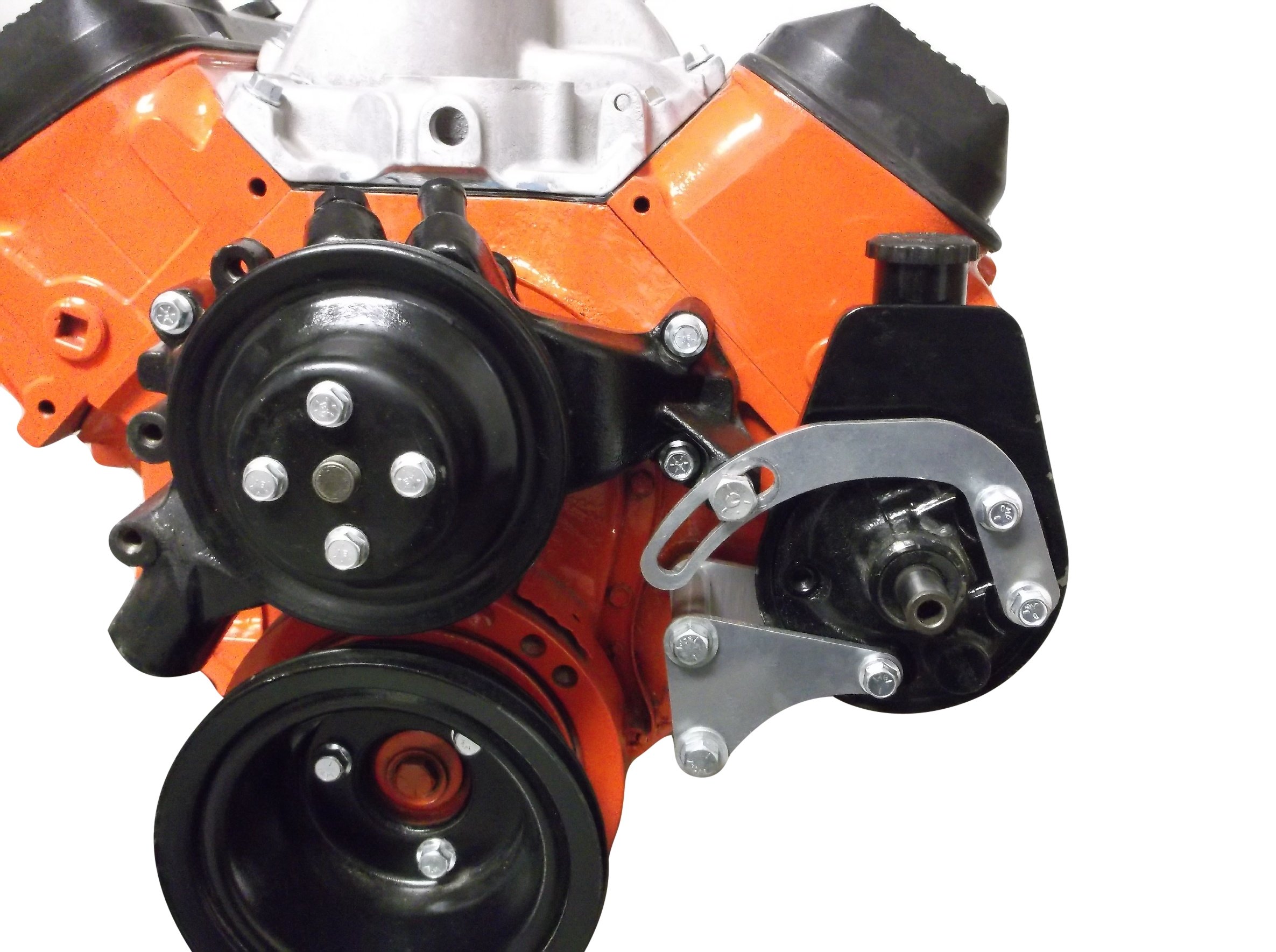 Revmax Short Pump Power Steering Bracket Kit - Billet Aluminum For Big Block Chevy (BBC)