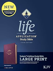 KJV Life Application Study Bible, Third Edition, Large Print (LeatherLike, Purple, Red Letter)