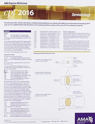 CPT 2016 Express Reference Coding Card Dermatology