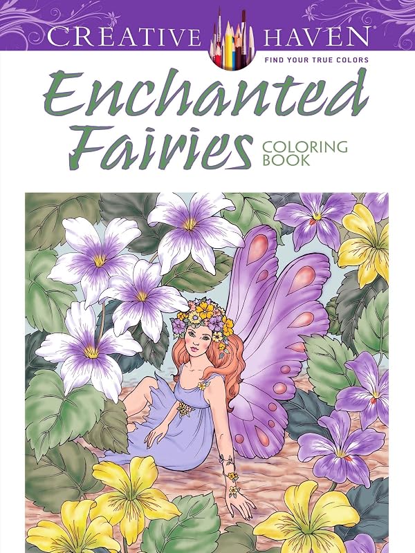Adult Coloring Enchanted Fairies Coloring Book (Adult Coloring Books: Fantasy) by Barbara Lanza