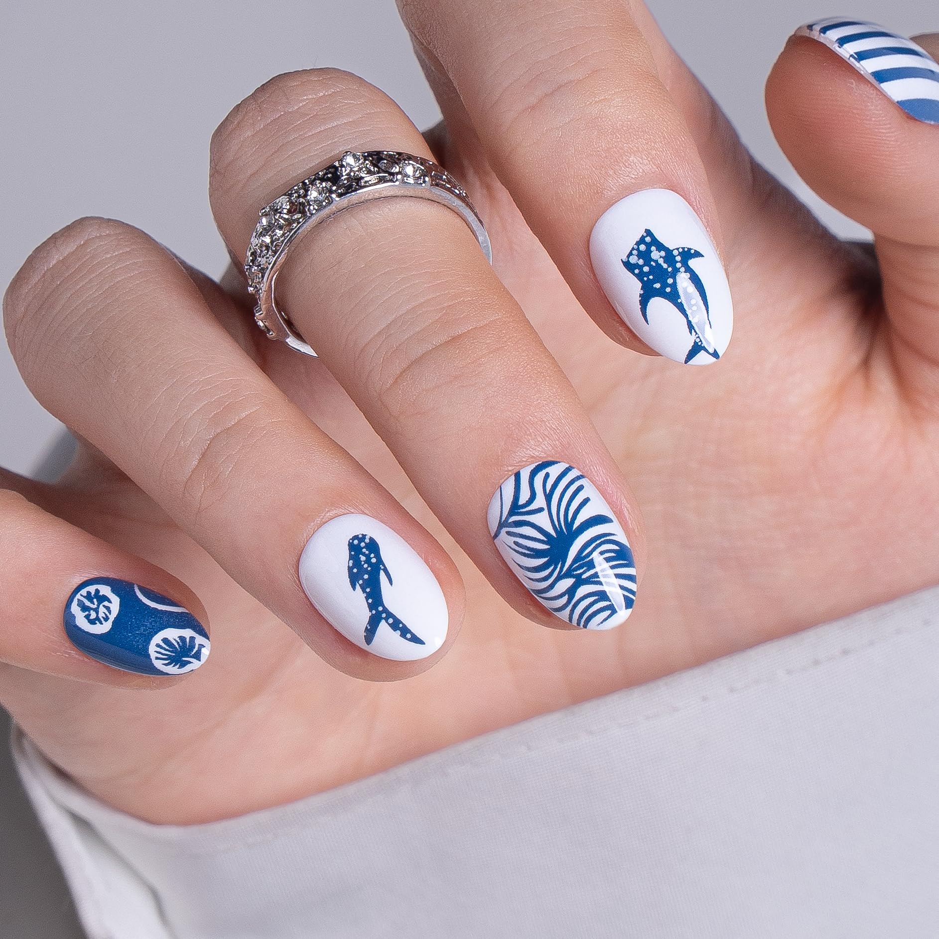 Soft Gel Almond Press On Nails Peach Nude Reusable Nail Kit_voghion.com