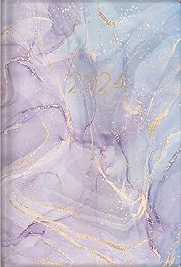 The Treasure of Wisdom - 2024 Daily Agenda - Purple Marble: A daily calendar, schedule, and appointment book with an inspirational quotation or Bible verse for each day of the year