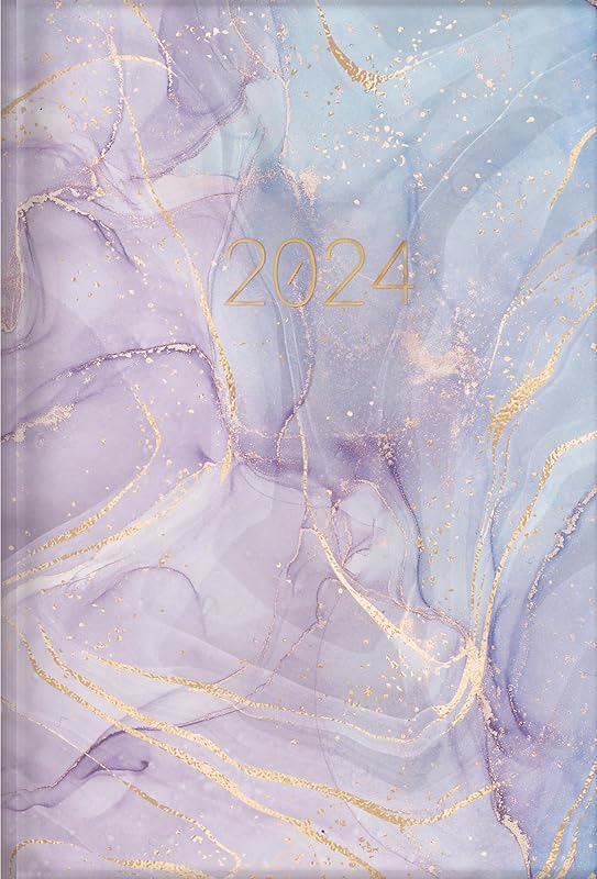 The Treasure of Wisdom - 2024 Daily Agenda - Purple Marble: A daily calendar, schedule, and appointment book with an inspirational quotation or Bible verse for each day of the year by Jessie Richards