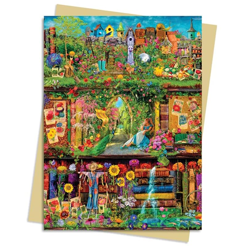 Aimee Stewart: Garden Bookshelves Greeting Card Pack: Pack of 6 (Greeting Cards) by Flame Tree Studio