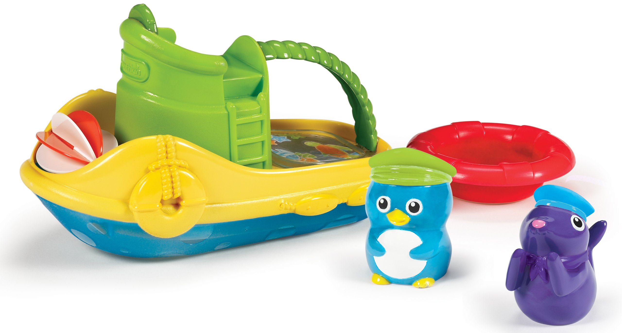 munchkin tug along boat bath toy