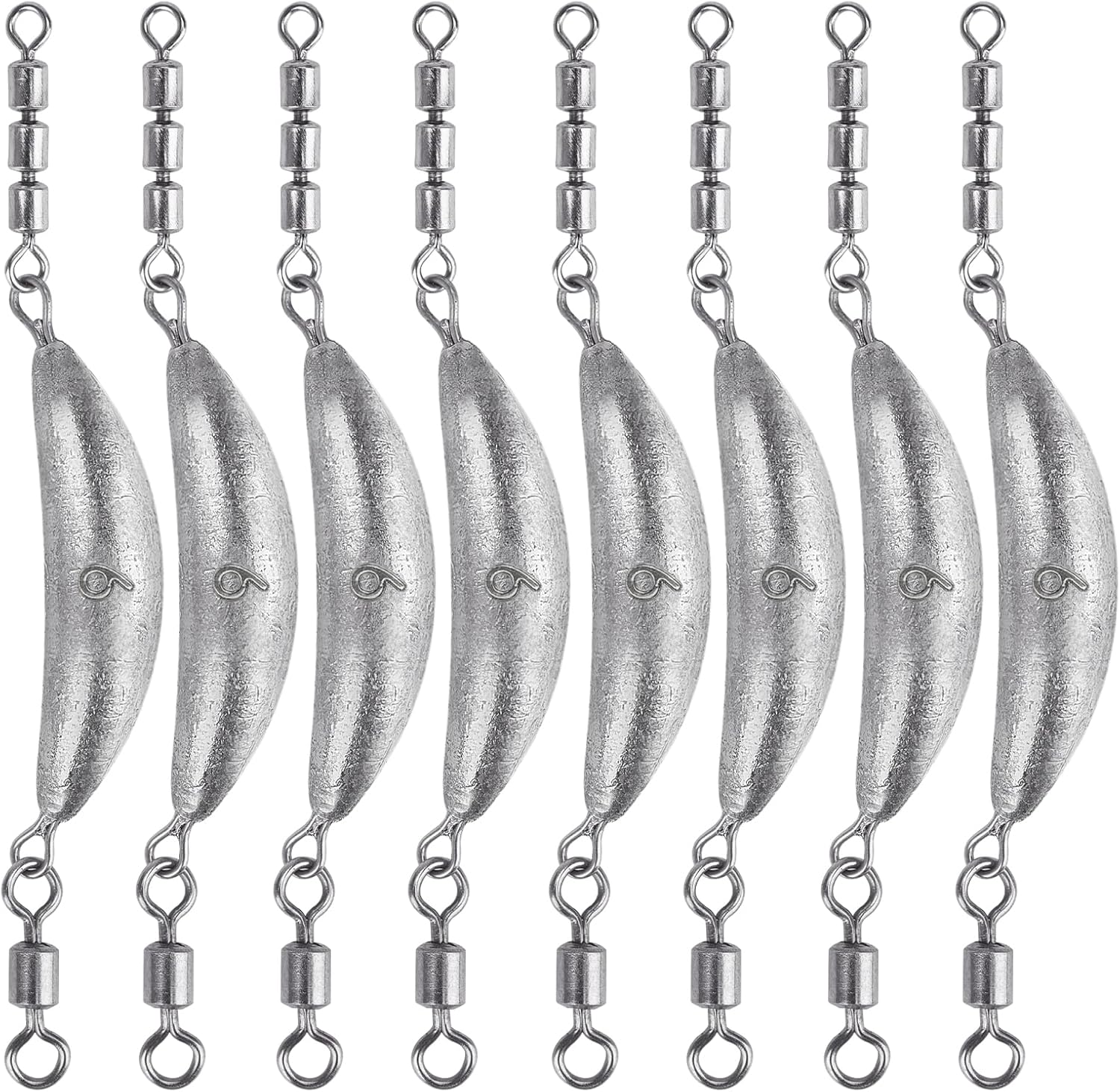 Lead Fishing Spin Sinkers - Inline Trolling Sinkers Drop Shot Weights for Saltwater, 1OZ-15PCS