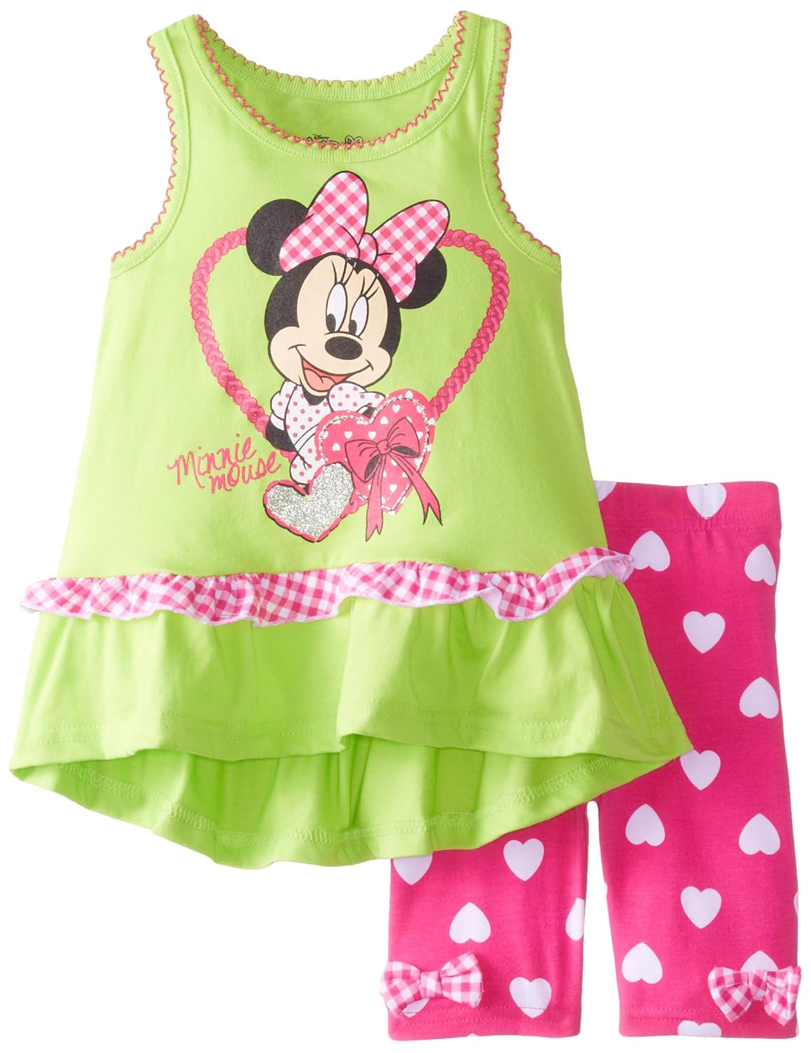 

Disney Little Girls' 2 Piece Minnie Mouse Screen-Print Bike Set