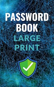 Password Book Large Print: Small, Easy-to-Read Password Organizer with Alphabetic Tabs and Large Font Size by JRG Crafts