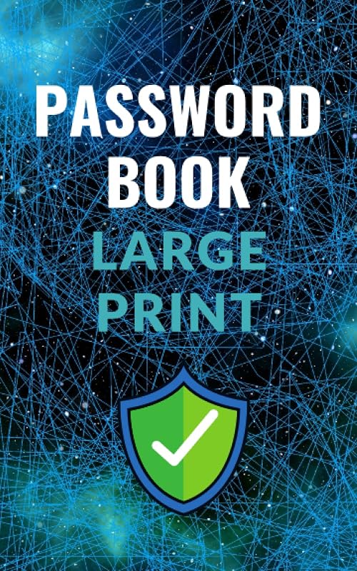Password Book Large Print: Small, Easy-to-Read Password Organizer with Alphabetic Tabs and Large Font Size by JRG Crafts