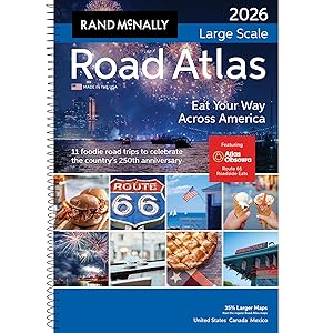 Rand McNally Road Atlas Large Scale 2026: United States, Canada, Mexico (Rand McNally Large Scale Road Atlas USA)