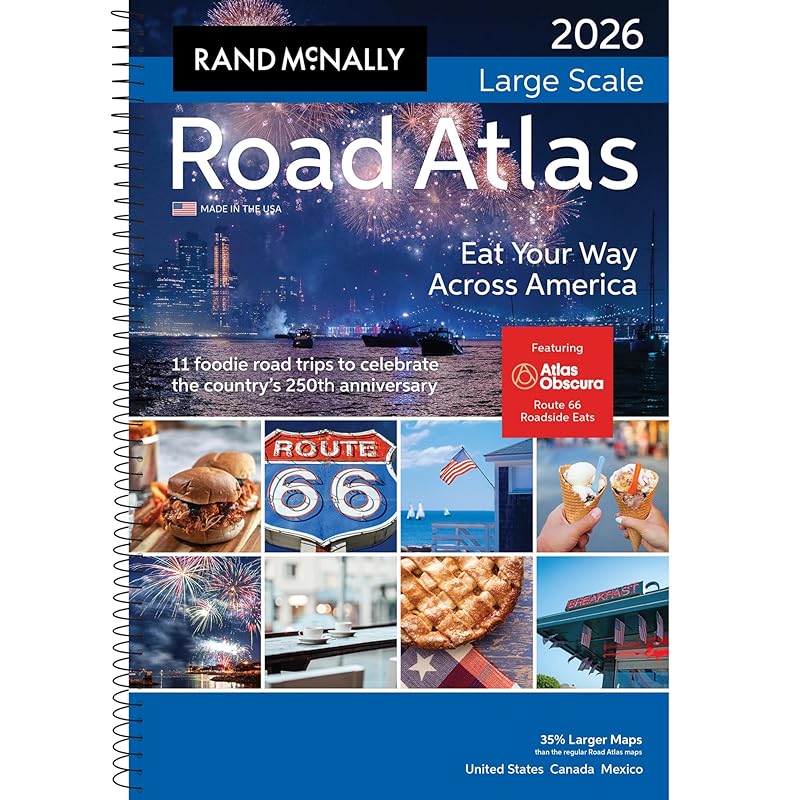 Rand McNally Road Atlas Large Scale 2026: United States, Canada, Mexico (Rand McNally Large Scale Road Atlas USA) by Rand McNally