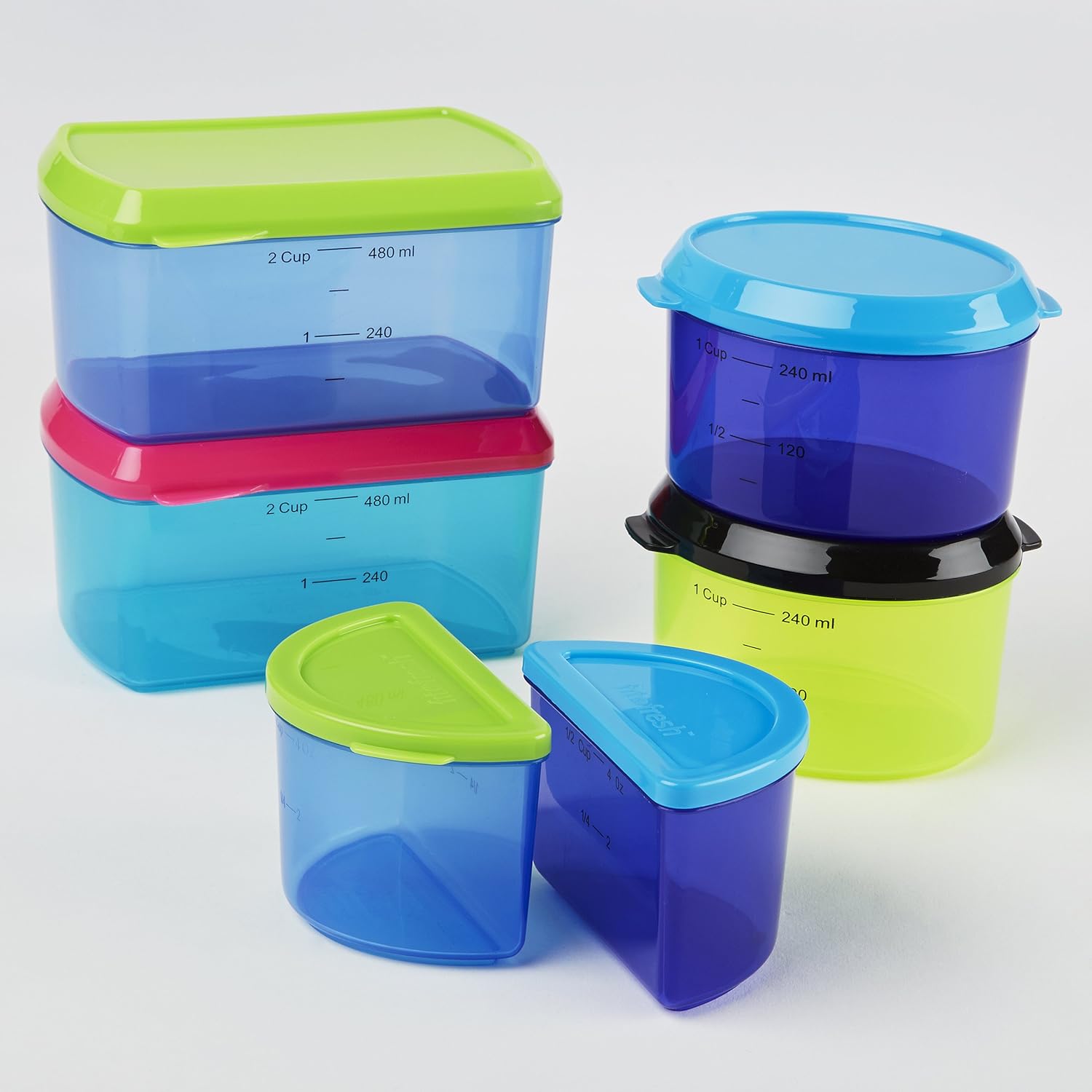 fit fresh kids reusable lunch container kit with ice packs, 14