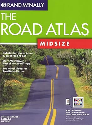 Rand McNally The Road Atlas Midsize: United States, Canada, and Mexico; Includes QR (Quick Response) Codes for use with Mobile Phones with Camera or Smartphones