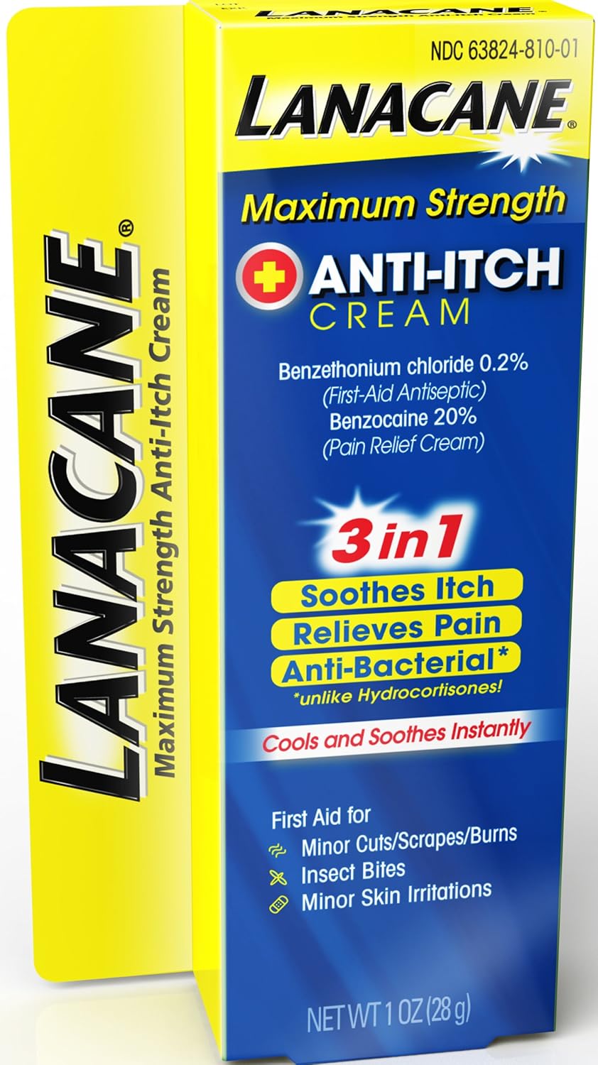 lanacane anti itch cream max strenght,1 ounce