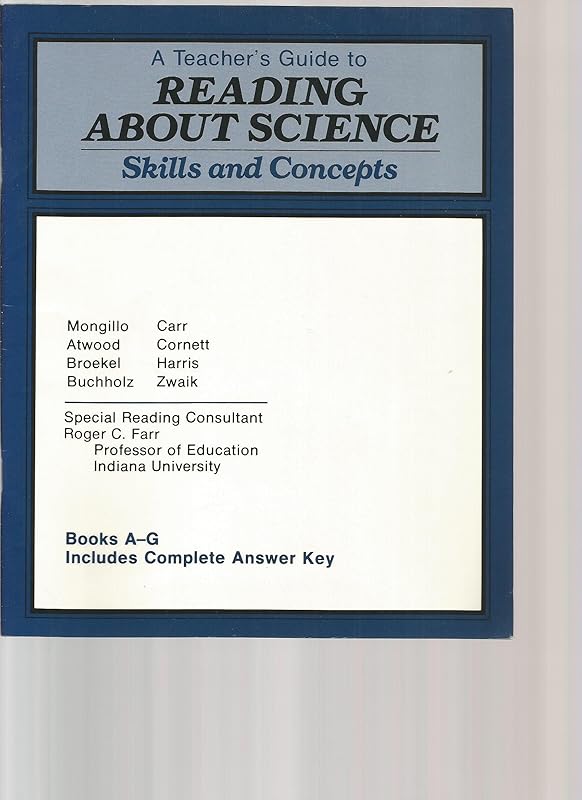 A teacher's guide to Reading about science: Skills and concepts by John F Mongillo