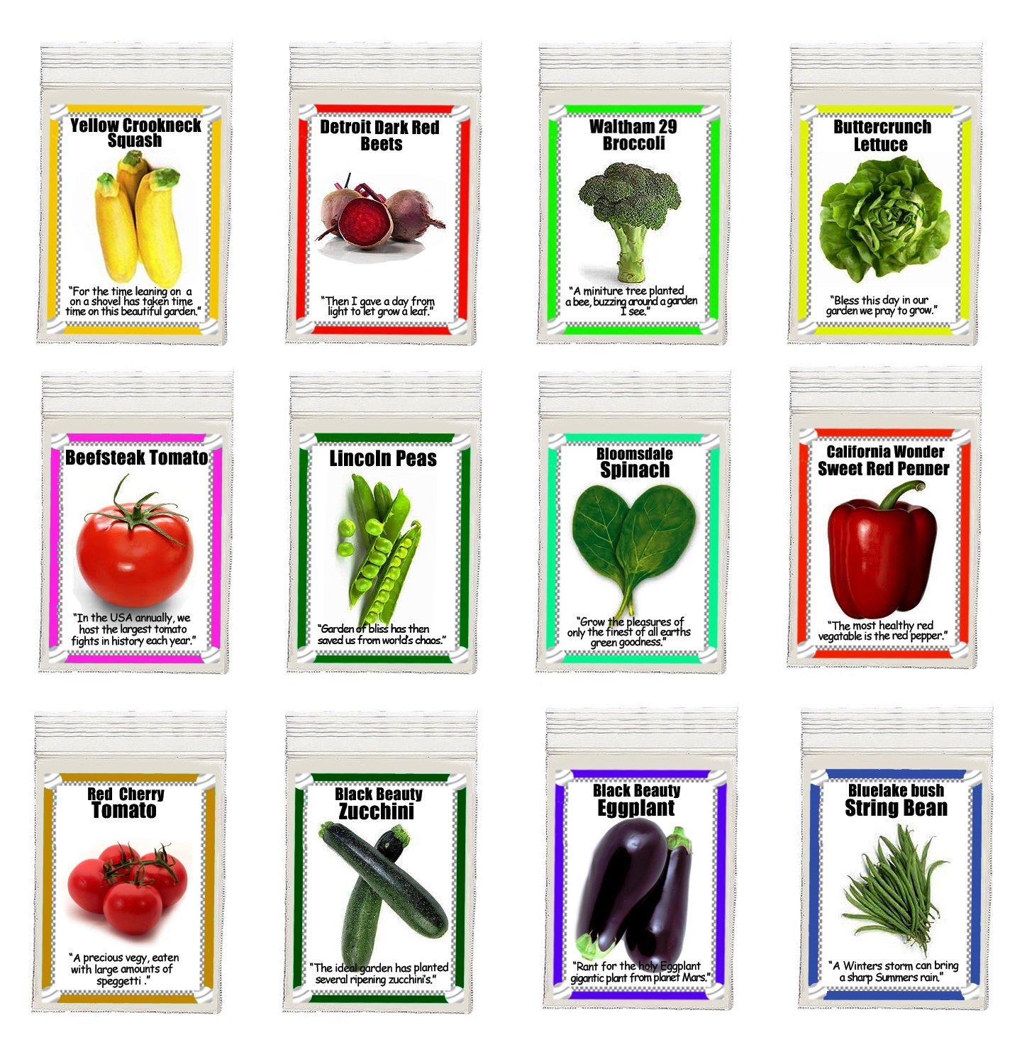 

Heirloom Organic Garden Vegetable Seeds NON GMO Easy Growers