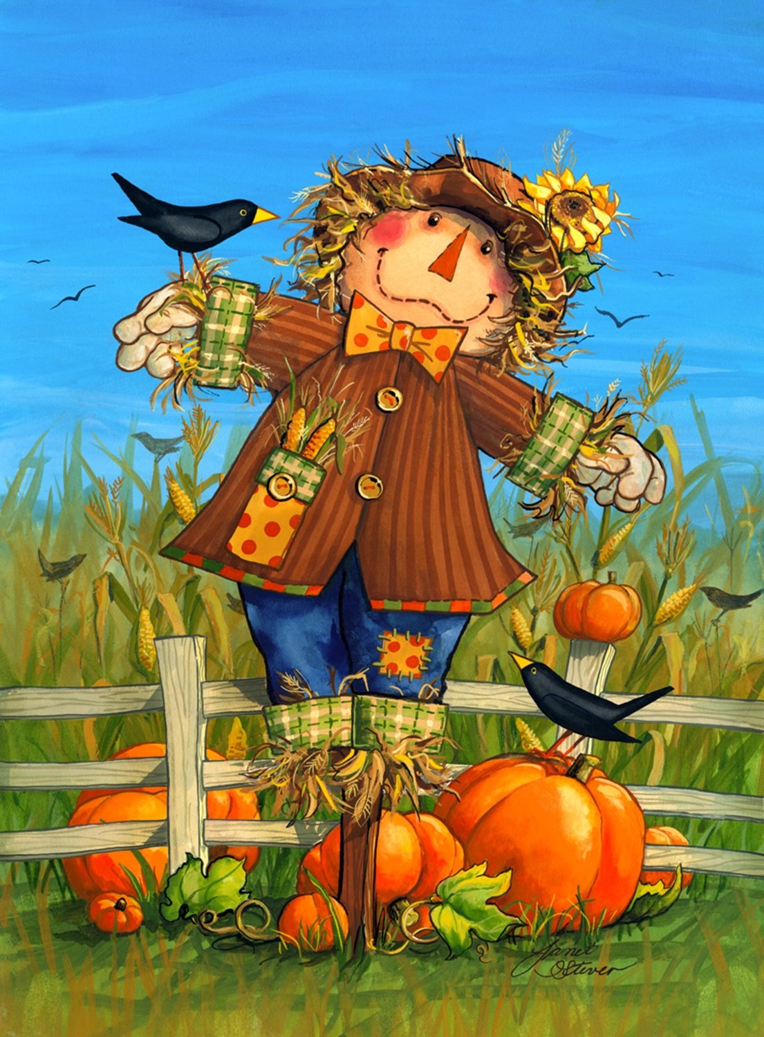 Blosssound 36 Sets Fall Candy Cards With Domes - DIY Thanksgiving Pumpkin Scarecrow Sunflower