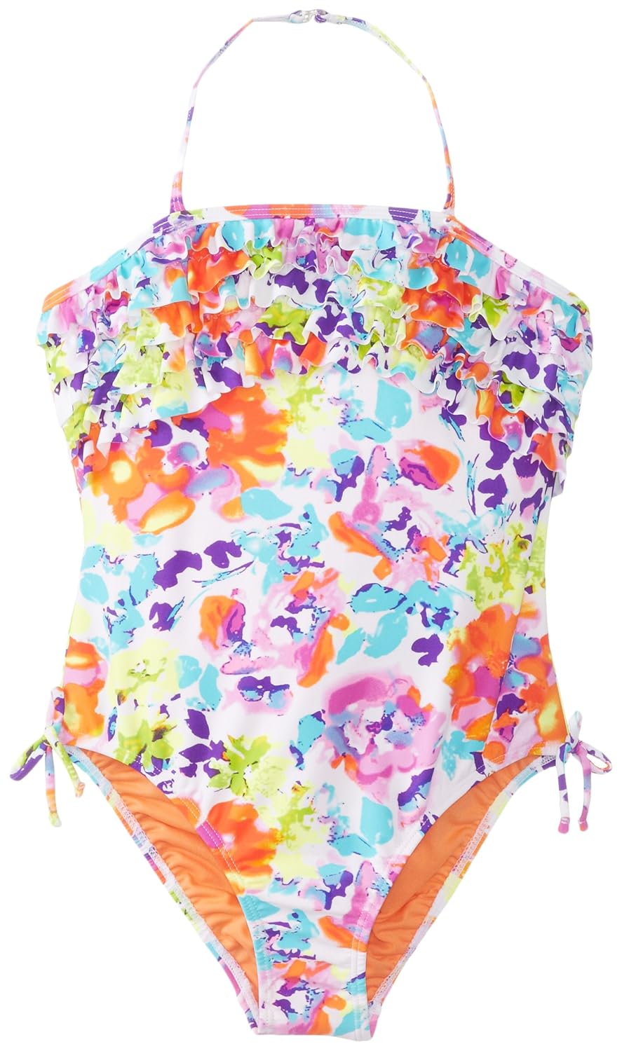 

Kensie Big Girls' 1 Piece Grenadine with Ruffle Top