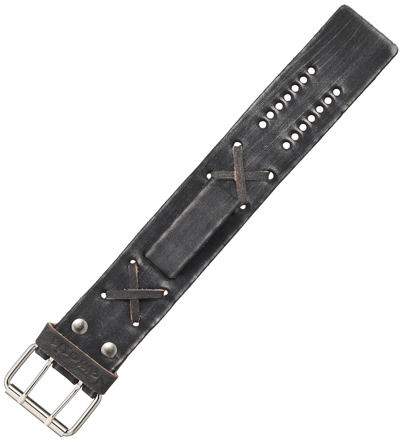 

Nemesis DFXB 38mm Faded X Patent Leather Black Watch Bracelet