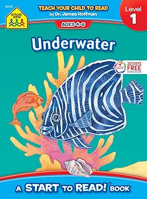 School Zone Underwater, Start to Read! Book Level 1: Ages 4 to 6, Rhyming, Early Reading, Vocabulary, Simple Sentence Structure, and More (School Zone Start to Read! Book Series)