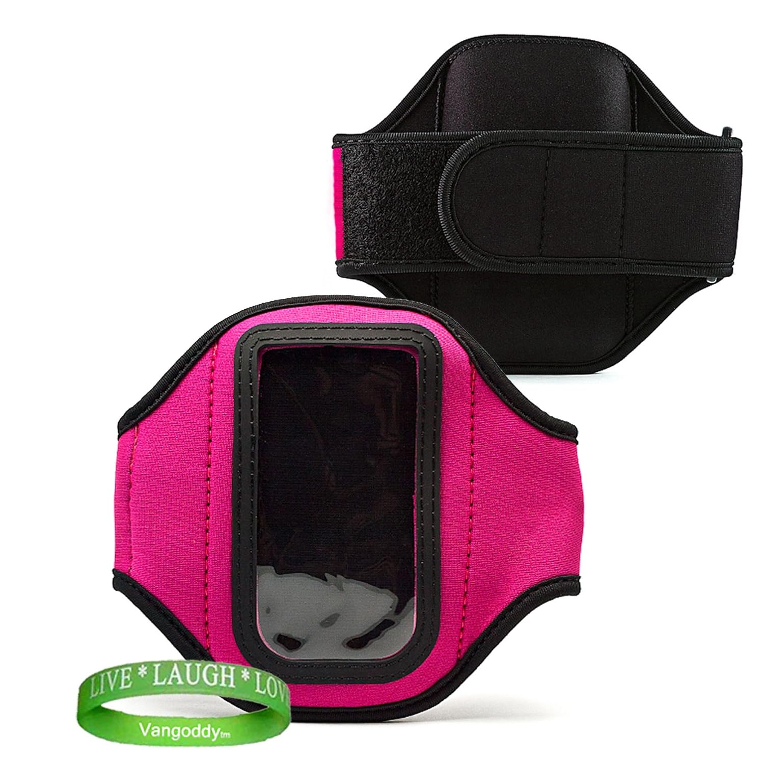 

Elegant OEM VG Brand (PINK) Armband with Sweat Resistant Lining and Unique Key Pocket for Samsung Pantech Burst Smart Phone + Live * Laugh * Love VanGoddy Wrist Band!!!