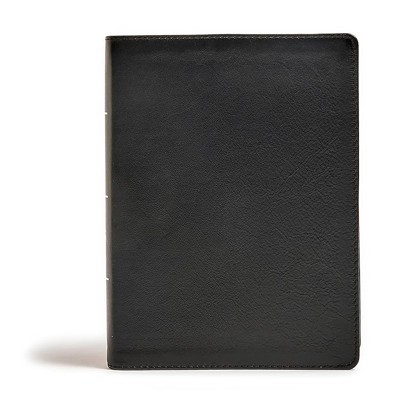 CSB Tony Evans Study Bible, Black Genuine Leather, Indexed, Black Letter, Study Notes and Commentary, Articles, Videos, Charts, Easy-to-Read Bible Serif Type by Tony Evans