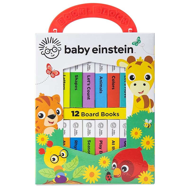 Baby Einstein - My First Library Board Book Block 12-Book Set - First Words, Alphabet, Numbers, and More! - PI Kids by Editors of Phoenix International Publications