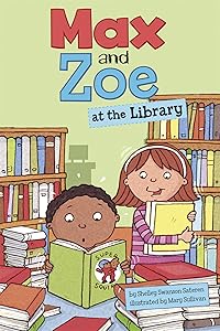 Max and Zoe at the Library