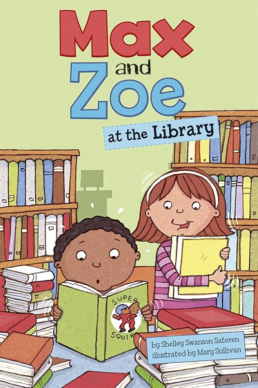 Max and Zoe at the Library by Shelley Swanson Sateren