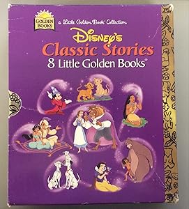 Disney's Classic Stories: 8 Little Golden Books : The Lion King, Aladdin the Magic Carpet Ride, Pocahontas, Bambi, the Little Mermaid, Pinocchio, Pooh Eeyore, Be Happy, the hun by unknown author