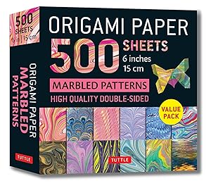 Origami Paper 500 sheets Marbled Patterns 6" (15 cm): Tuttle Origami Paper: Double-Sided Origami Sheets Printed with 12 Different Designs (Instructions for 6 Projects Included)