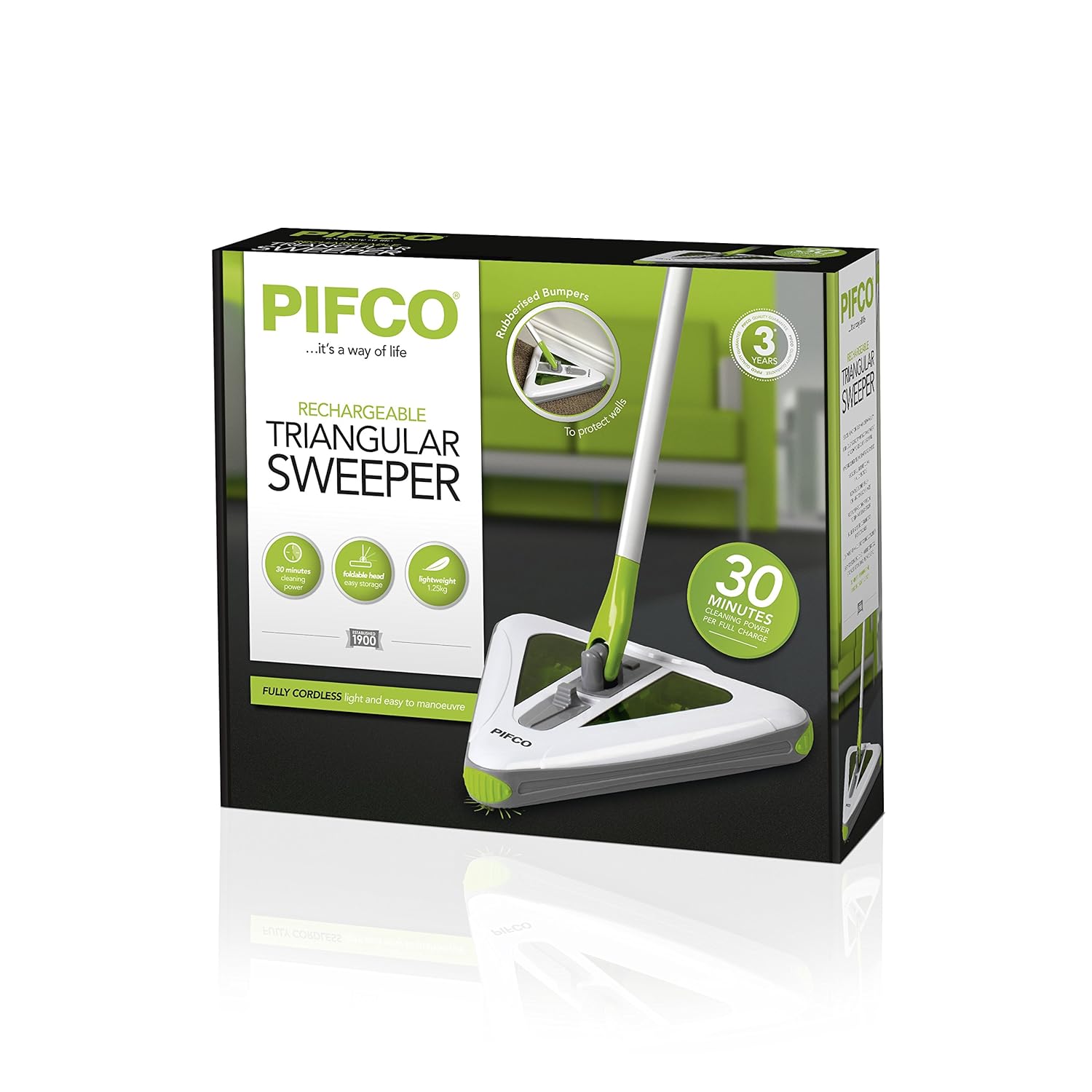 Pifco P28013 Electric Rechargeable Cordless Lightweight Triangular