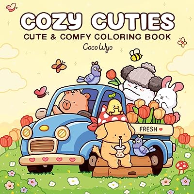 Cozy Cuties: Coloring Book for Adults and Kids (Cozy Spaces Coloring)