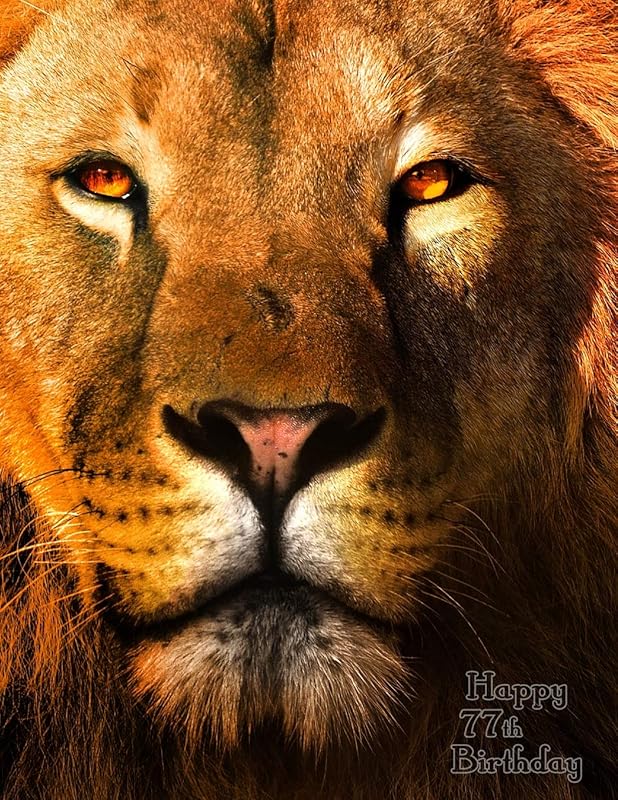 Happy 77th Birthday: Discreet Website Password Book with Beautiful Lion Design Makes the Perfect Birthday Gift! Way Better Than a Birthday Card! by Karlon Douglas