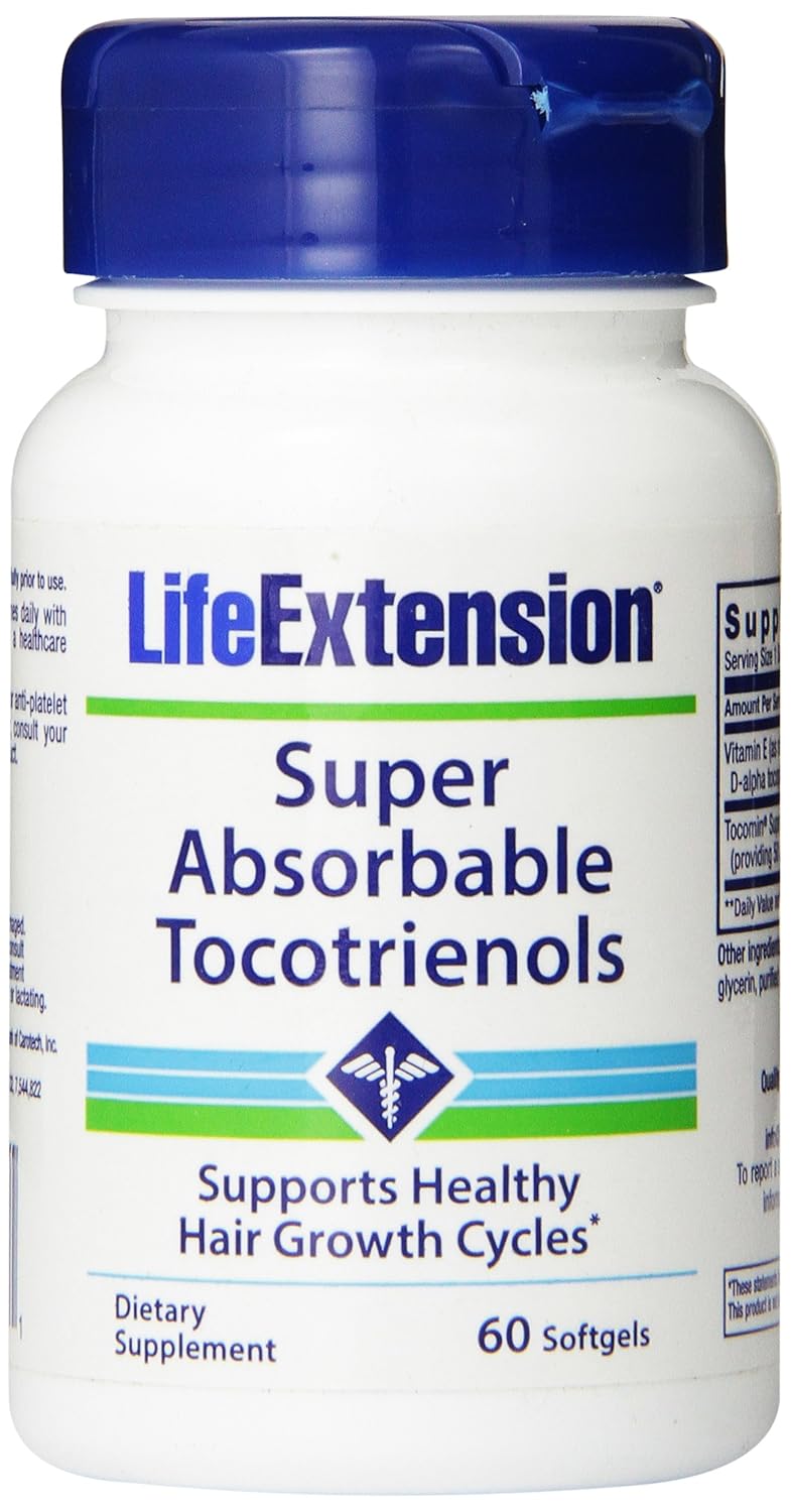 life extension super absorbable tocotrienols softgel, 60-count