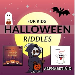 Halloween Riddles for Kids Ages 2-5: Guessing Game with Funny Monsters and Alphabet A-Z for Toddlers & Preschool