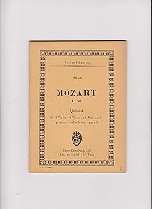 String Quintet in G minor, K. 516 (Edition Eulenburg) by Wolfgang Amadeus Mozart